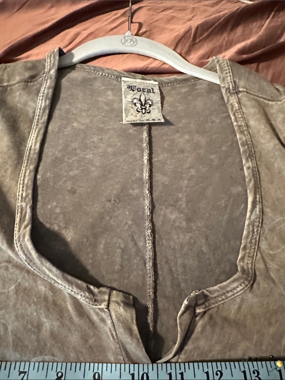 Vocal Taupe Gray Washed Crewneck - Picture 10 of 12